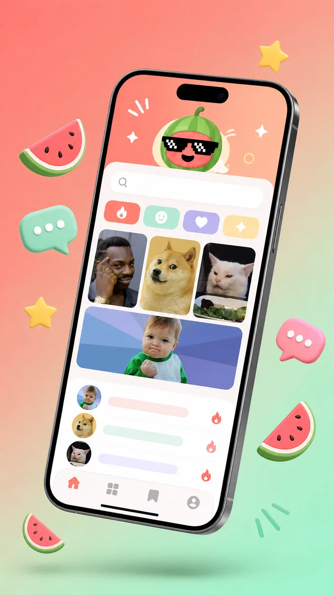 每日吃瓜APP手机界面展示